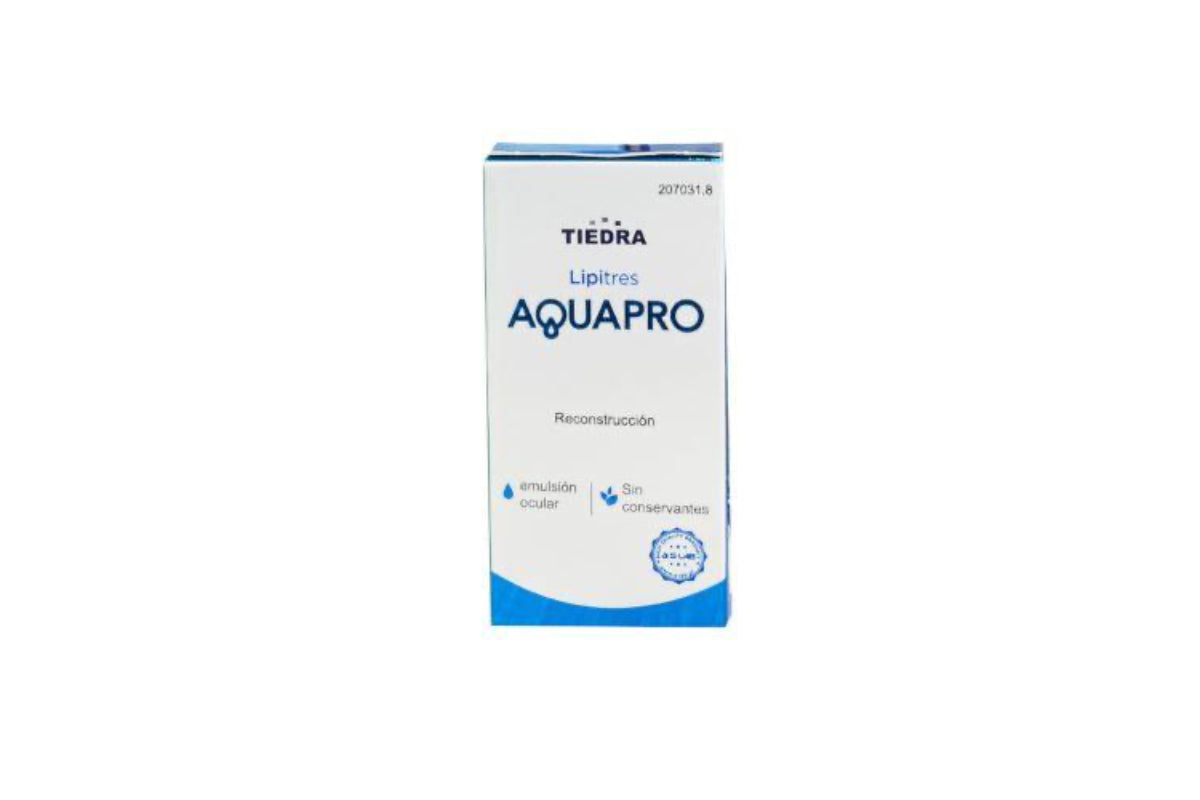 Emulsión Oftálmica Esteril Lubricante Ocular Tiedra AquaPro 10ml