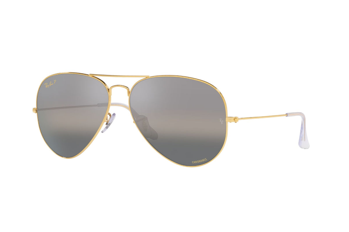 Lentes De Sol Aviator Metal Dorado Polarizados Ray-Ban