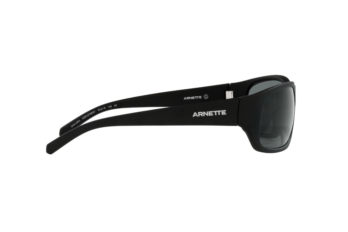 Lentes de Sol Uka-Uka Matte Black Polarizados Arnette Sustentable