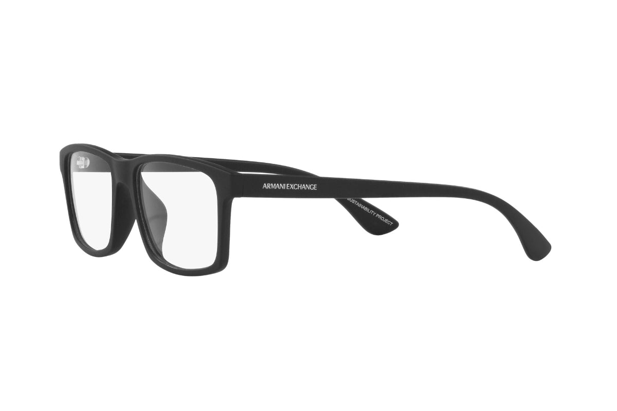 Lentes Opticos Matte Black Exchange Armani Sustentable