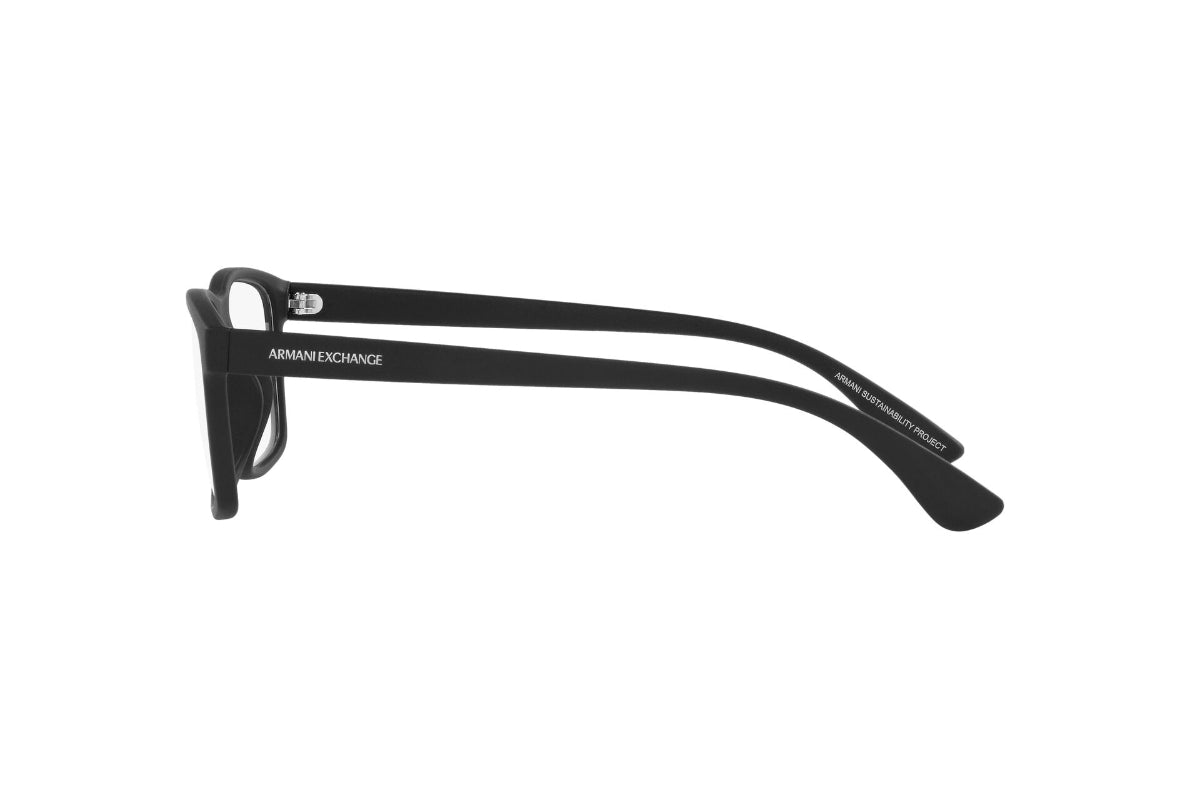 Lentes Opticos Matte Black Exchange Armani Sustentable