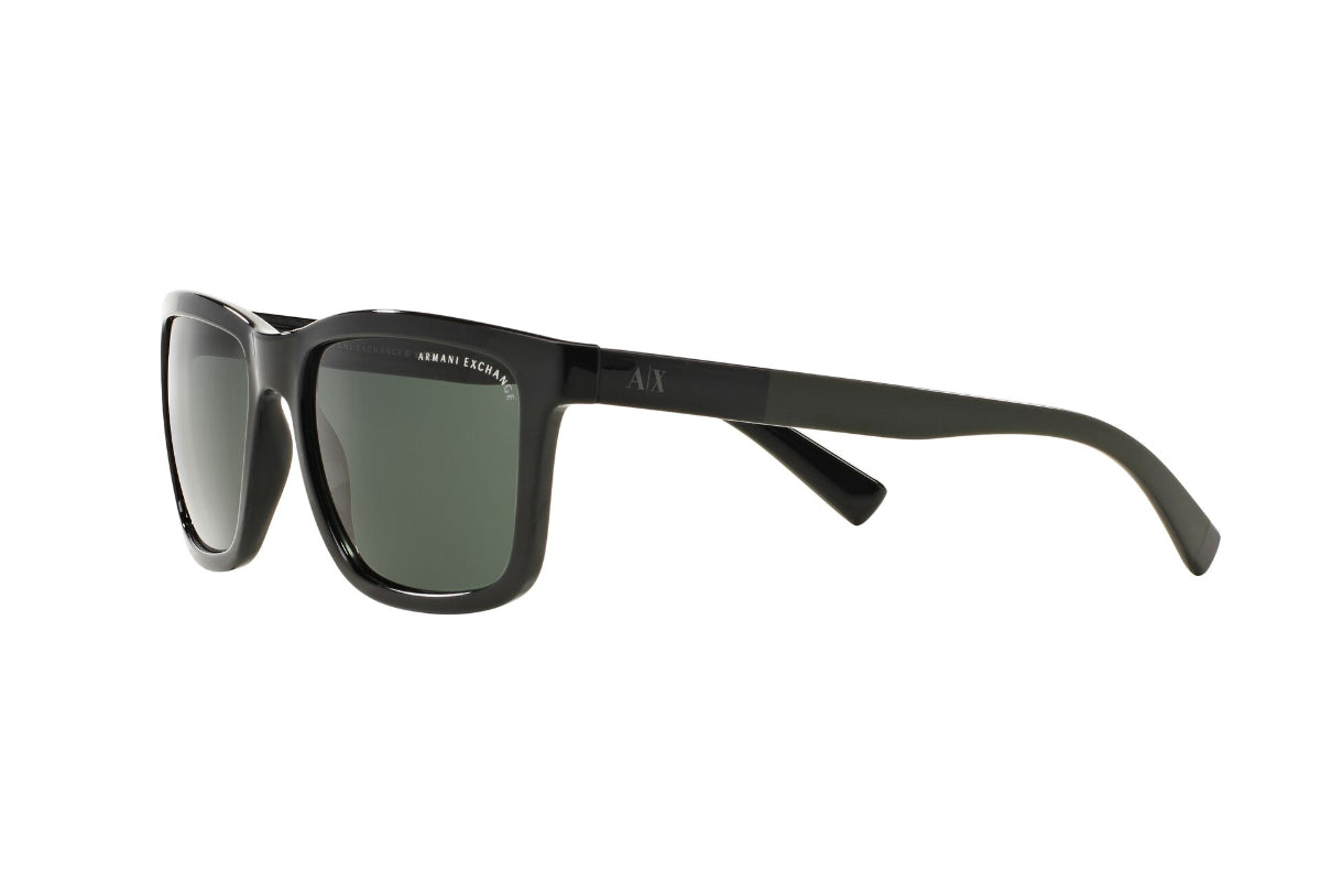 Lentes de Sol Rectangular Negro Armani Exchange Sustentable