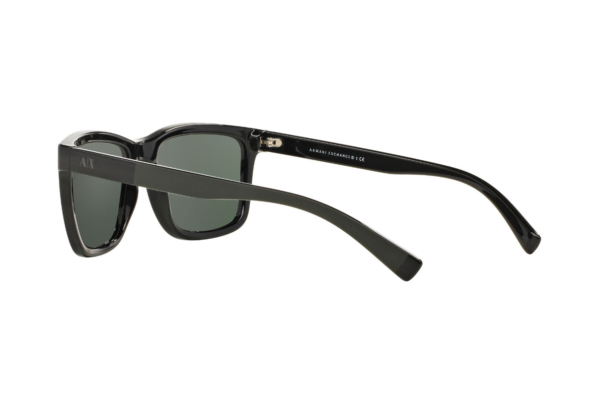 Lentes de Sol Rectangular Negro Armani Exchange Sustentable