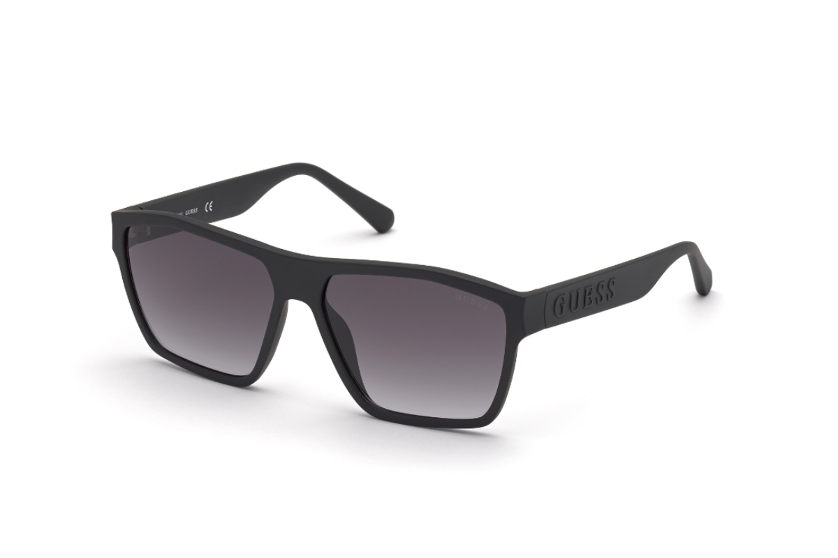 Lentes de Sol Negro Mate Gris Guess