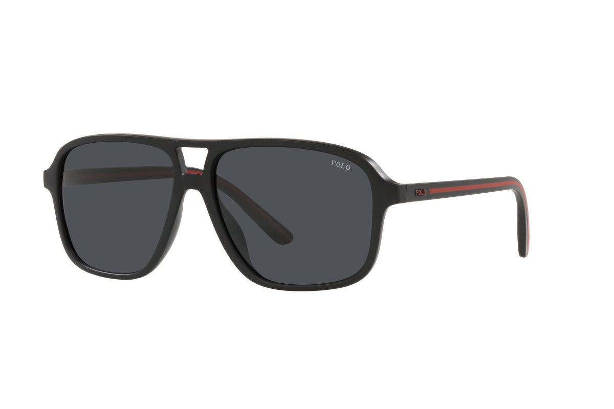 Lentes de Sol Matte Black Polo Ralph Lauren