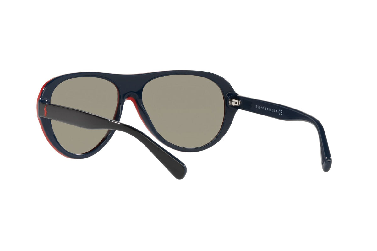 Lentes de Sol Shiny Black Red Navy Polo Ralph Lauren