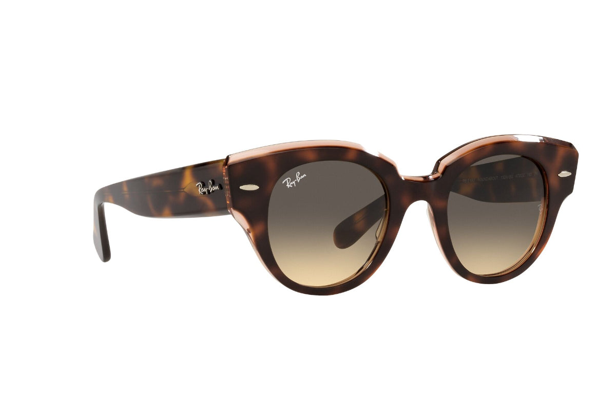 Lentes de Sol Roundabout Havana On  Pink  Ray Ban