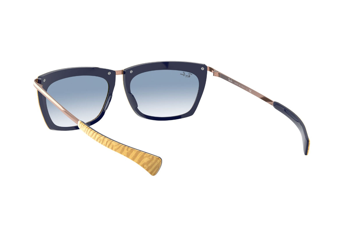 Lentes de Sol Olympian Wrinkled Beige On Blue Ray-Ban