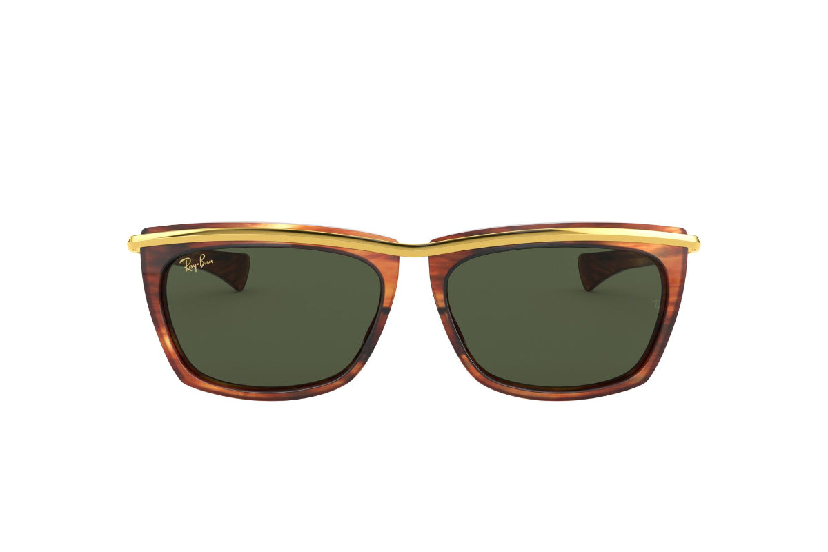 Lentes de Sol Olympian Ii Striped Havana Ray-Ban