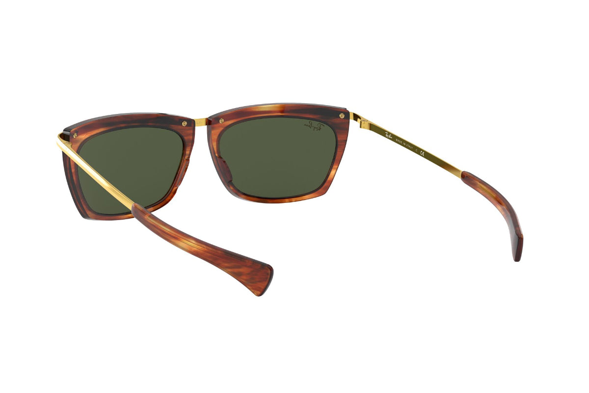 Lentes de Sol Olympian Ii Striped Havana Ray-Ban