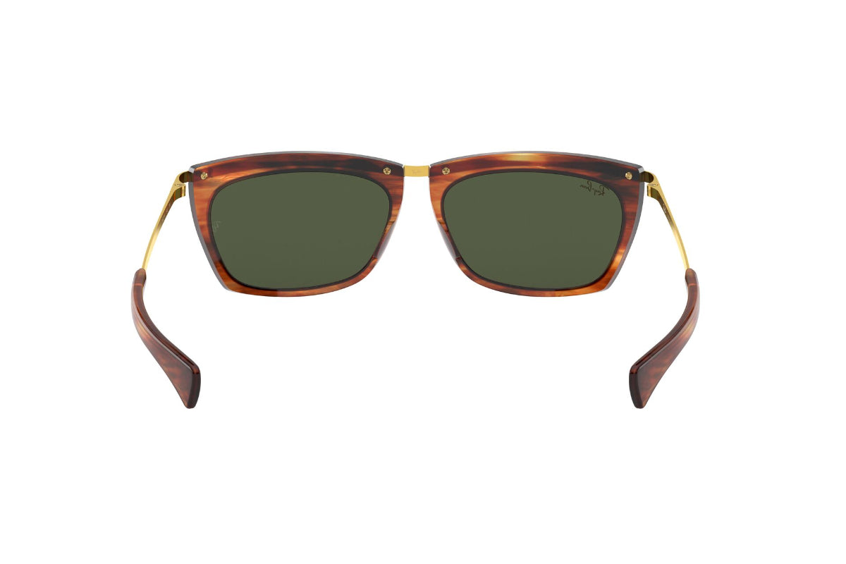 Lentes de Sol Olympian Ii Striped Havana Ray-Ban