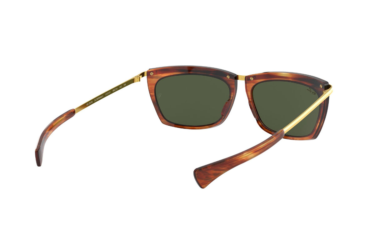 Lentes de Sol Olympian Ii Striped Havana Ray-Ban