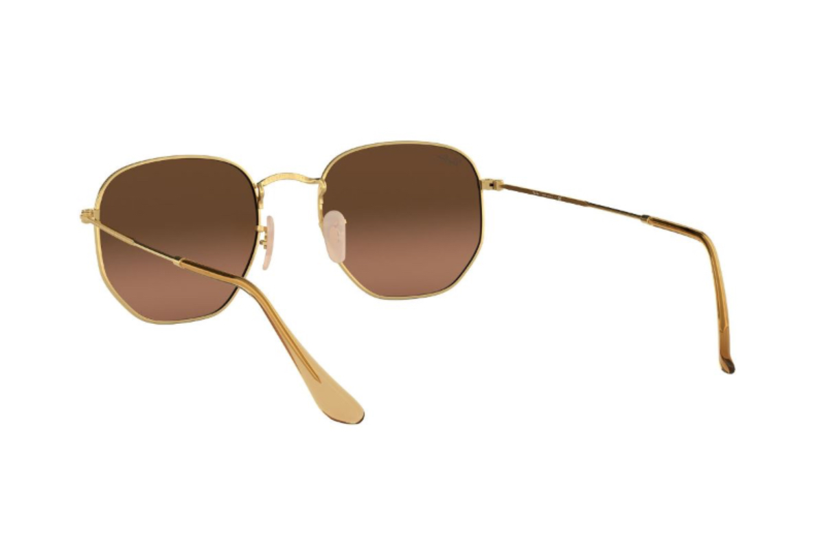 Lentes De Sol Hexagonal Dorado Ray-Ban