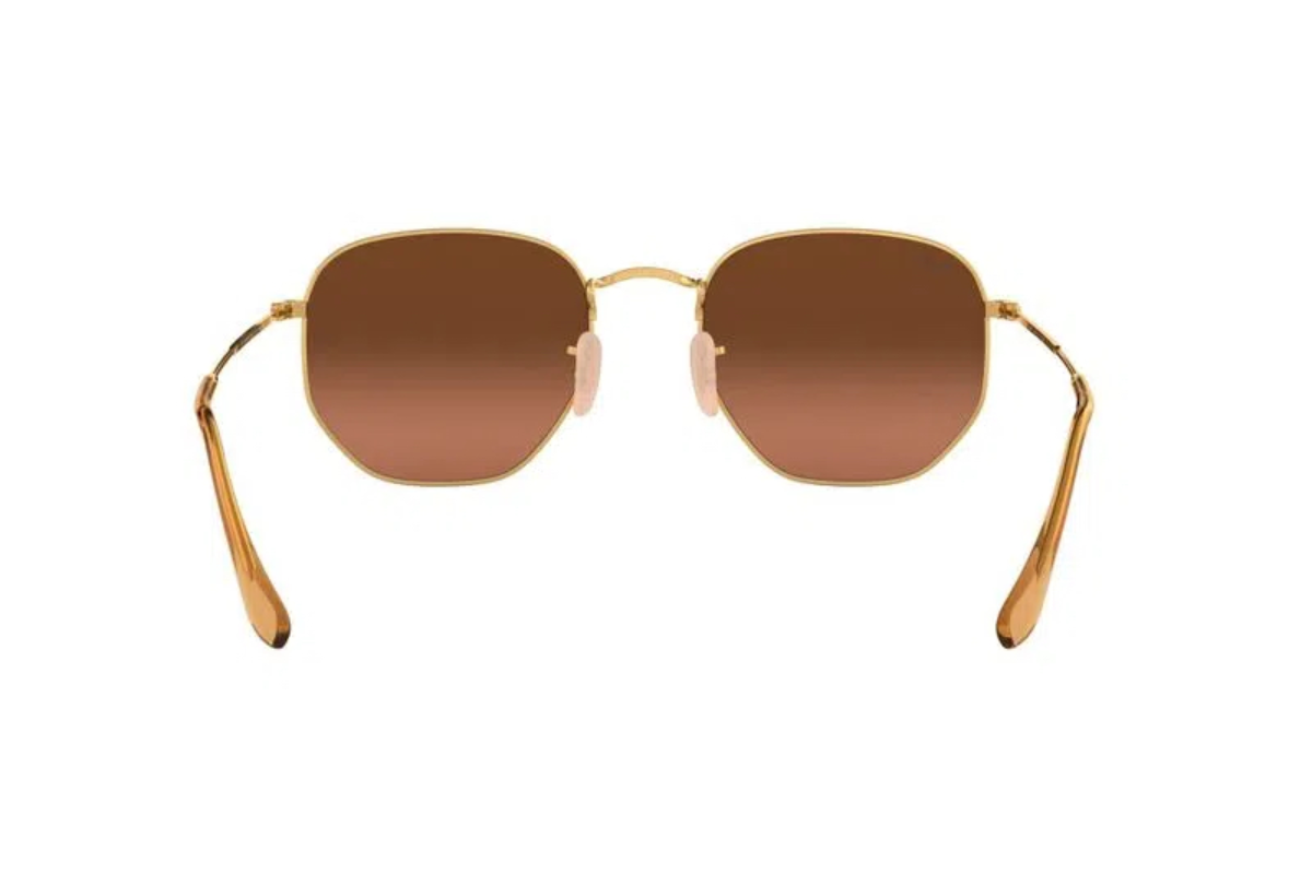 Lentes De Sol Hexagonal Dorado Ray-Ban