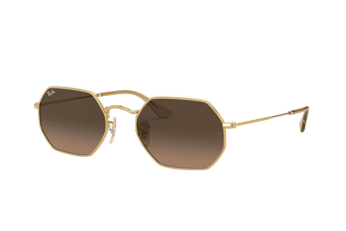 Lentes De Sol Octagonal Dorado Ray-Ban