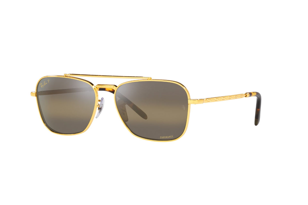 Lentes De Sol New Caravan Dorado Polarizados Ray-Ban