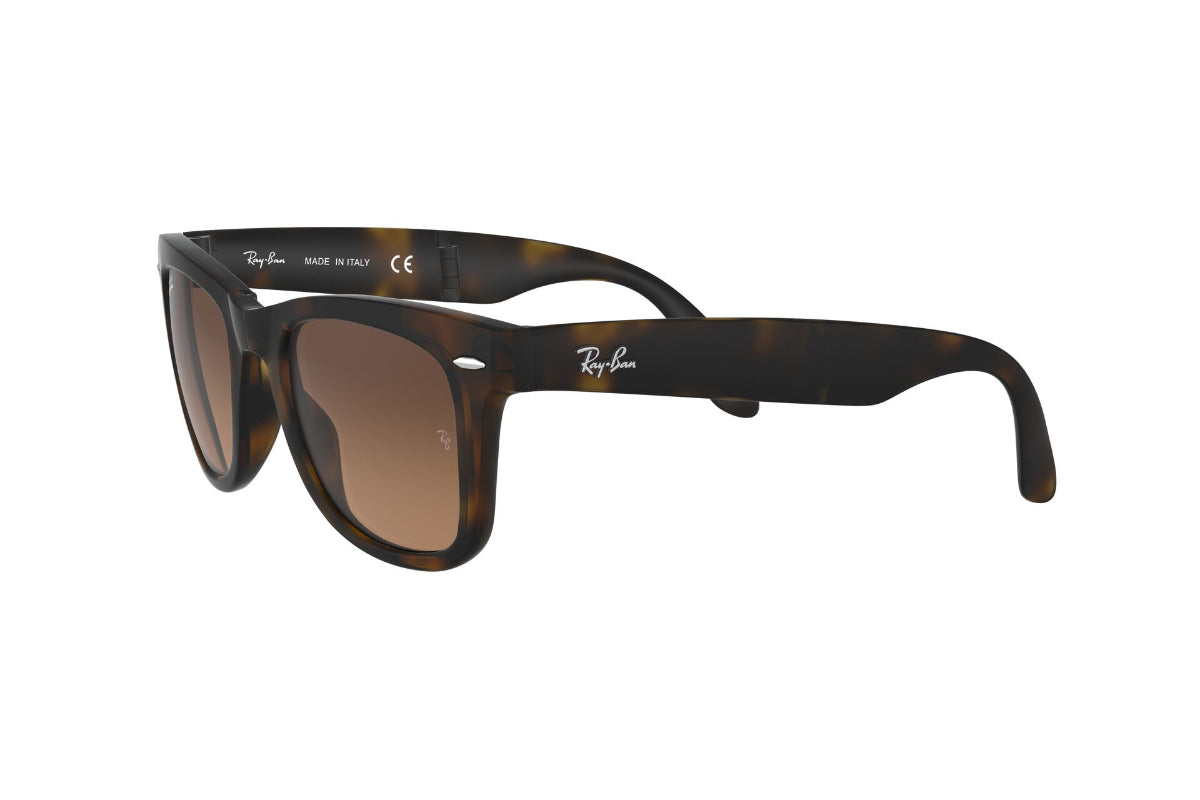 Lentes de Sol Folding Wayfarer Matte Havana Ray-Ban