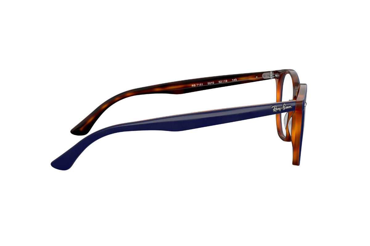 Lentes Ópticos Hexagonal Blue On Havana Red Ray-Ban